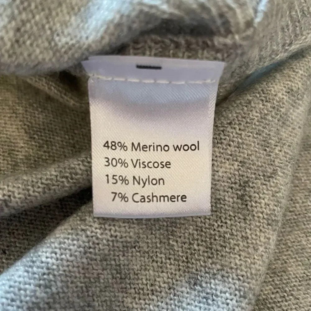 Benedetta B. Gray Wool Cashmere Blend Sweater